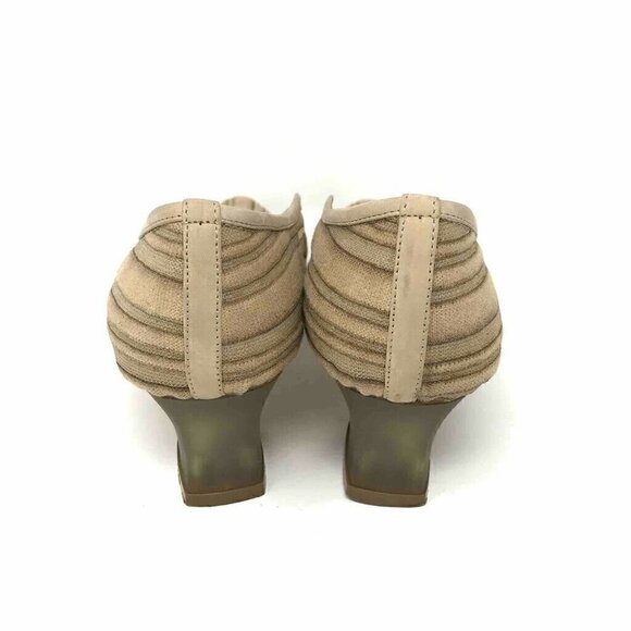 D'Rossana Charna Classic Pumps Beige Leather 8.5 N - Picture 5 of 8